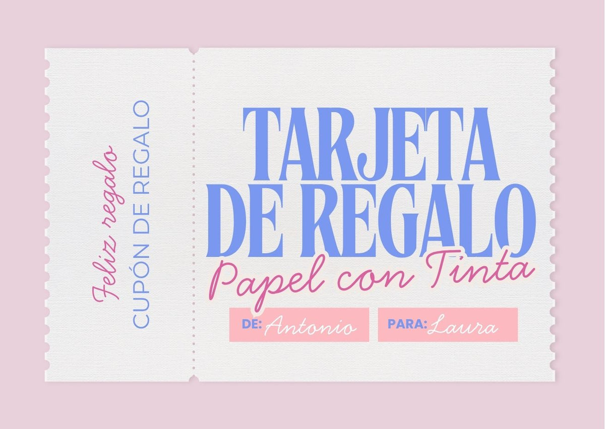 Tarjeta regalo digital de papelería, cheque regalo online