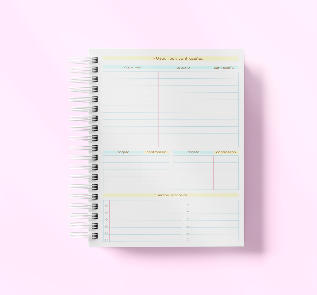 Agenda Sin Fecha Completa | Diseño Sellos