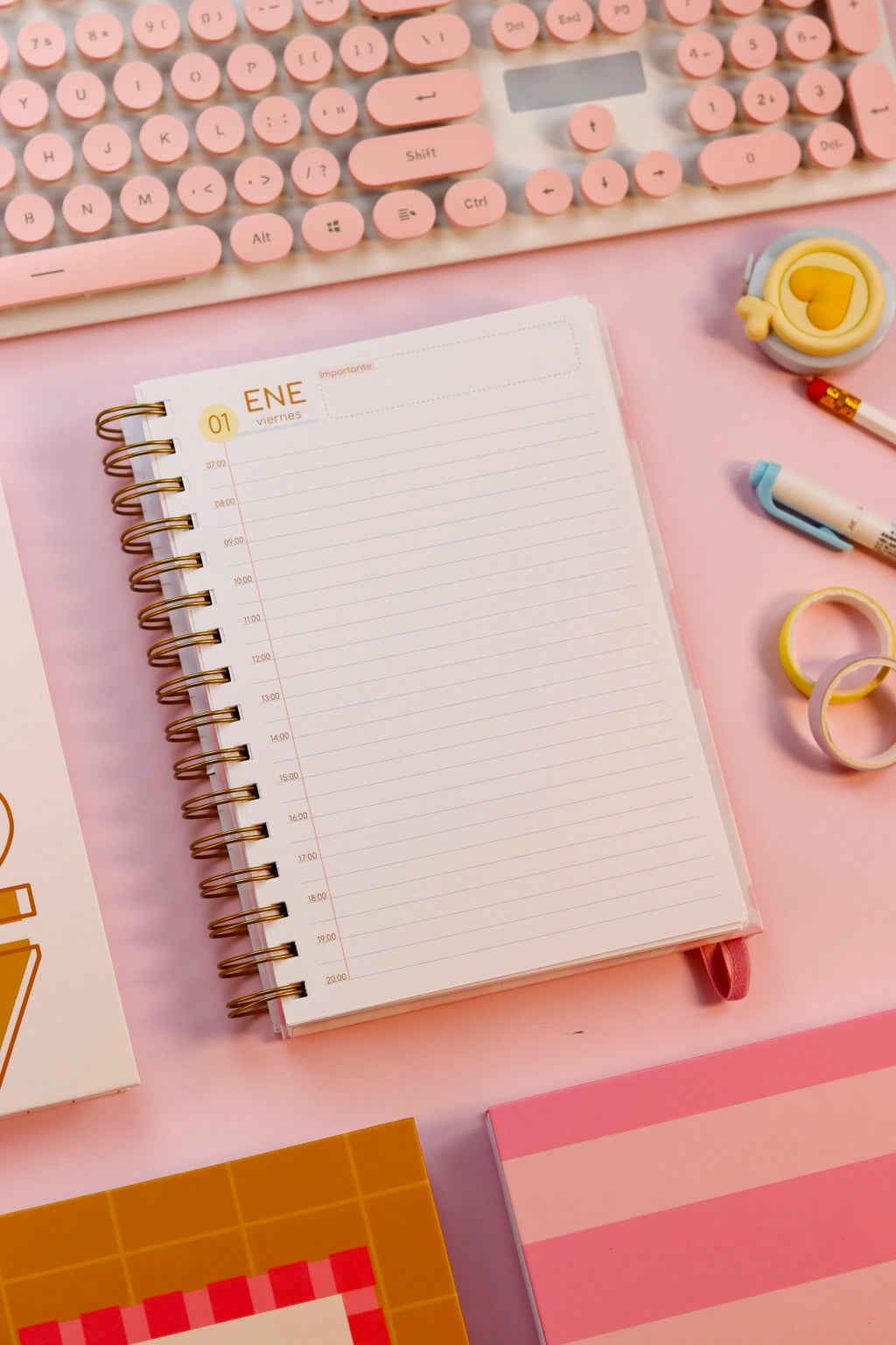 Agenda Con Fecha 2027 Completa | Diseño Cerezas