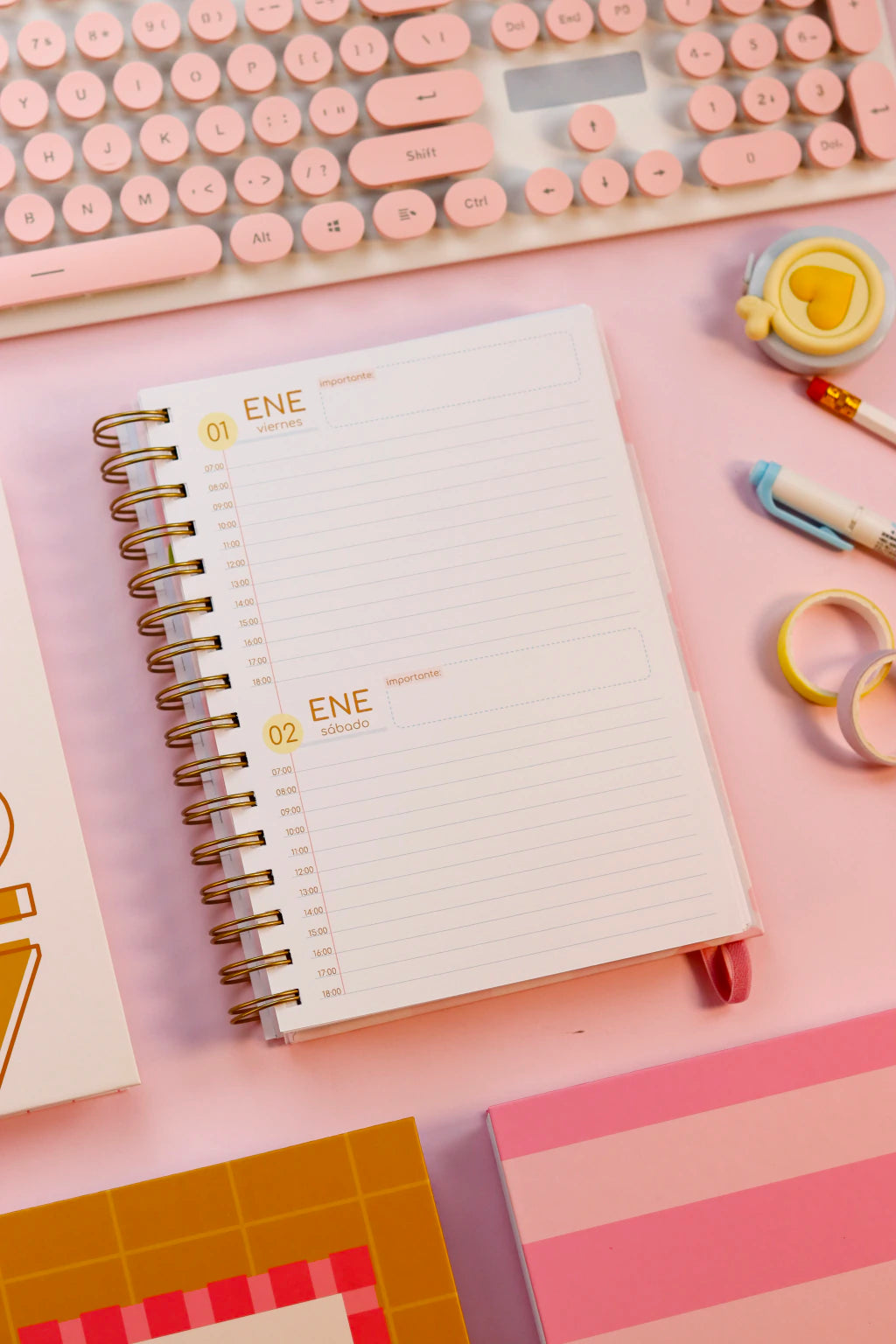 Agenda Con Fecha 2027 Completa | Diseño Cerezas