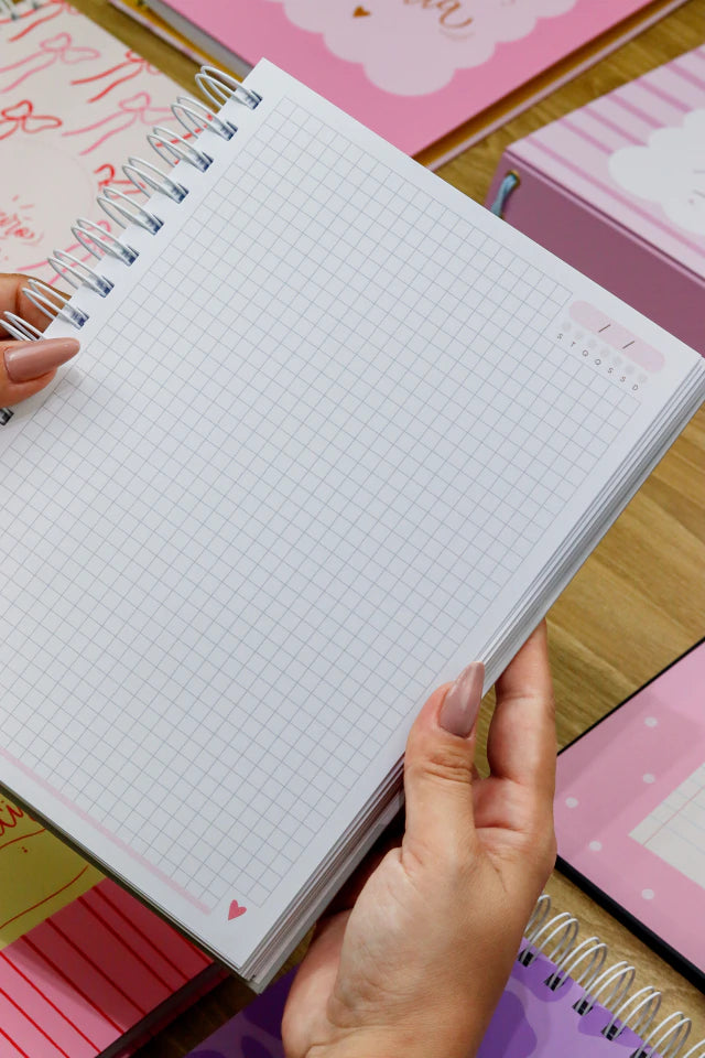 Cuaderno bonito con anillas y frase motivadora | Rayas, cuadrícula o puntos